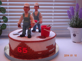 "СТРОИТЕЛЮ 65 лет!!!" Внутри "3 шоколада", вес 2.5 кг